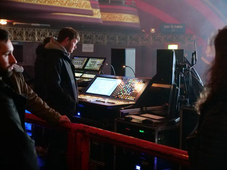 O2 Apollos sound engineer station for front of house staff.
