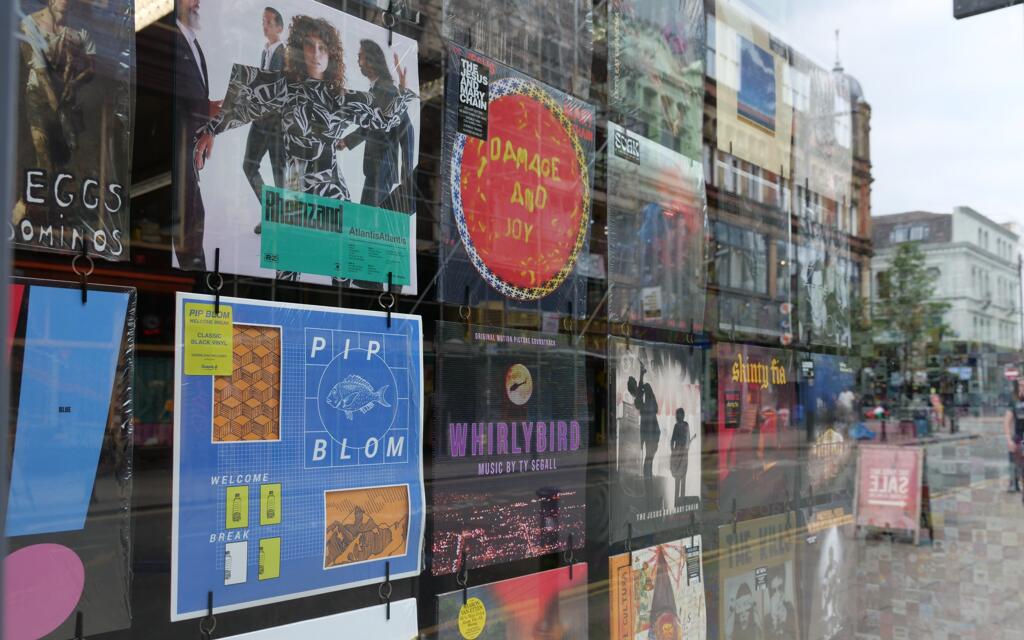 Piccadilly Records shop front window