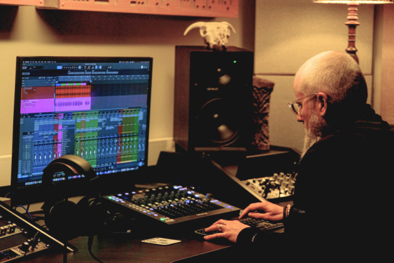 Julian Holloway in Studio.